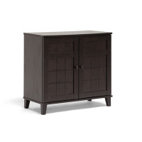 Baxton Studio Fp-1201 Glidden Dark Brown Wood Modern Shoe Cabinet Short